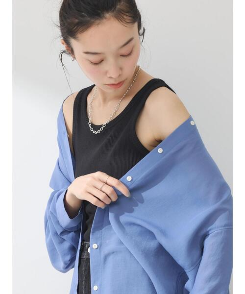 earth music&ecology（アースミュージックアンドエコロジー）の「ベーシックタンクトップ（インナーウェア/肌着・レディース・ピンク/その他9/オフホワイト/ブラック/ミント・M/S）」の15枚目の写真