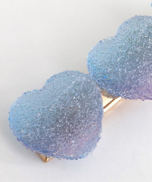 apres les cours（アプレレクール）の「ハートグミイヤリング・ヘアクリップセット（バレッタ/ヘアクリップ・キッズ・サックスブルー/ピンク・FREE）」の9枚目の写真