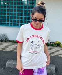 【ZOZO限定アイテム】SURF&TACOS EVERYDAY/ロキシー半袖リンガーTシャツ