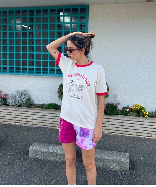 ROXY（ロキシー）の「【ZOZO限定アイテム】SURF&TACOS EVERYDAY/ロキシー半袖リンガーTシャツ（Tシャツ/カットソー・レディース・イエロー/グレー/ホワイト・FREE）」の7枚目の写真