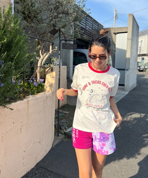 ROXY（ロキシー）の「【ZOZO限定アイテム】SURF&TACOS EVERYDAY/ロキシー半袖リンガーTシャツ（Tシャツ/カットソー・レディース・イエロー/グレー/ホワイト・FREE）」の5枚目の写真