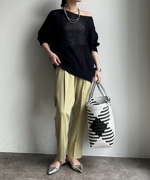 DouDou（ドゥドゥ）の「【新色追加】【WEB限定】テーパードパンツ（その他パンツ・レディース・ブラック/ベージュ/イエロー/チャコールグレー/ブルー/ピンク・38/36）」の10枚目の写真