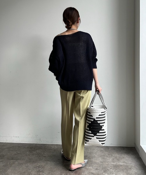 DouDou（ドゥドゥ）の「【新色追加】【WEB限定】テーパードパンツ（その他パンツ・レディース・ブラック/ベージュ/イエロー/チャコールグレー/ブルー/ピンク・38/36）」の11枚目の写真