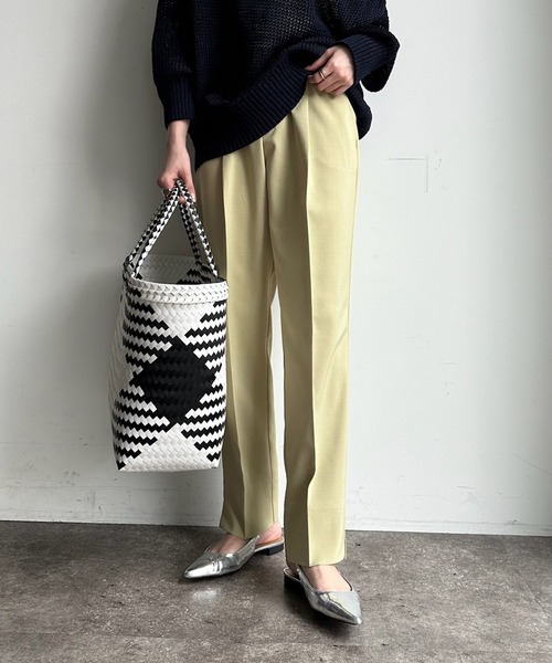 DouDou（ドゥドゥ）の「【新色追加】【WEB限定】テーパードパンツ（その他パンツ・レディース・ブラック/ベージュ/イエロー/チャコールグレー/ブルー/ピンク・38/36）」の12枚目の写真