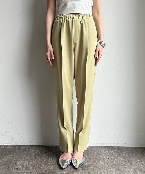 DouDou（ドゥドゥ）の「【新色追加】【WEB限定】テーパードパンツ（その他パンツ・レディース・ブラック/ベージュ/イエロー/チャコールグレー/ブルー/ピンク・38/36）」の16枚目の写真