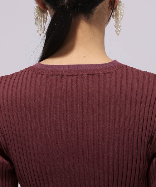 HARE(ハレ)の「フロントアキメタルニット(HARE)(ニット/セーター・レディース・ブラック/レッド・FREE)」の18枚目の写真