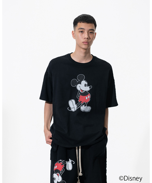 DISCOVERED(ディスカバード)の「DISCOVERED “Disney Collection”<Mickey> Shell Stitch S/S Cutsewn(Tシャツ/カットソー・メンズ・ブラック/ホワイト・3)」の6枚目の写真
