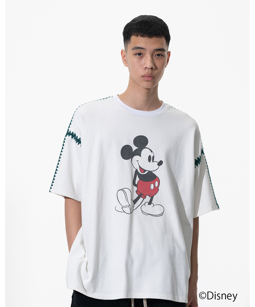 DISCOVERED(ディスカバード)の「DISCOVERED “Disney Collection”<Mickey> Shell Stitch S/S Cutsewn(Tシャツ/カットソー・メンズ・ブラック/ホワイト・3)」の7枚目の写真
