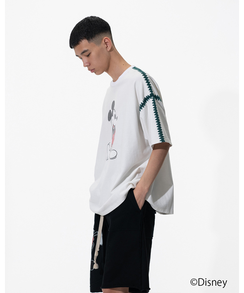 DISCOVERED(ディスカバード)の「DISCOVERED “Disney Collection”<Mickey> Shell Stitch S/S Cutsewn(Tシャツ/カットソー・メンズ・ブラック/ホワイト・3)」の8枚目の写真