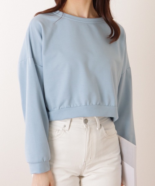 Lace Ladies(レースレディース)の「ソリッドカラー ドロップショルダー コンパクト 長袖 プルオーバー(Tシャツ/カットソー・レディース・ブルー/アイボリー/グリーン/オレンジ・M/XL)」の14枚目の写真