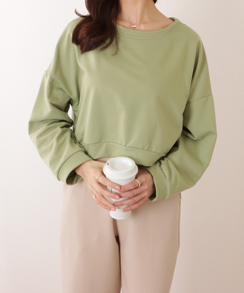 Lace Ladies(レースレディース)の「ソリッドカラー ドロップショルダー コンパクト 長袖 プルオーバー(Tシャツ/カットソー・レディース・ブルー/アイボリー/グリーン/オレンジ・M/XL)」の17枚目の写真