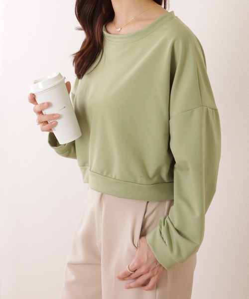 Lace Ladies(レースレディース)の「ソリッドカラー ドロップショルダー コンパクト 長袖 プルオーバー(Tシャツ/カットソー・レディース・ブルー/アイボリー/グリーン/オレンジ・M/XL)」の19枚目の写真