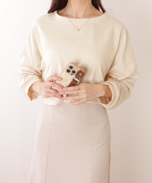 Lace Ladies(レースレディース)の「ソリッドカラー ドロップショルダー コンパクト 長袖 プルオーバー(Tシャツ/カットソー・レディース・ブルー/アイボリー/グリーン/オレンジ・M/XL)」の20枚目の写真