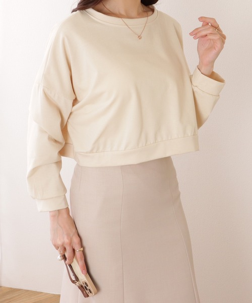 Lace Ladies(レースレディース)の「ソリッドカラー ドロップショルダー コンパクト 長袖 プルオーバー(Tシャツ/カットソー・レディース・ブルー/アイボリー/グリーン/オレンジ・M/XL)」の22枚目の写真