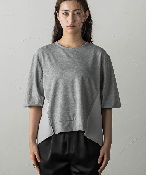 【セール】異素材コンビネーションプルオーバー（Tシャツ/カットソー）｜MAYSON GREY（メイソングレイ）