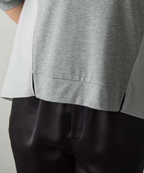 【セール】異素材コンビネーションプルオーバー（Tシャツ/カットソー）｜MAYSON GREY（メイソングレイ）