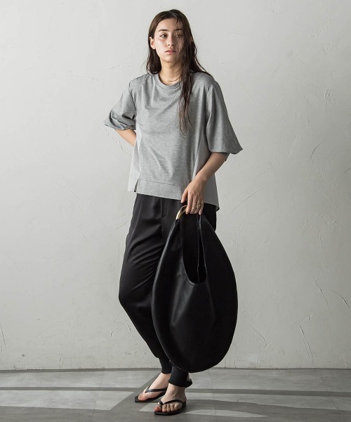 【セール】異素材コンビネーションプルオーバー（Tシャツ/カットソー）｜MAYSON GREY（メイソングレイ）