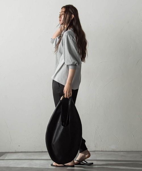 【セール】異素材コンビネーションプルオーバー（Tシャツ/カットソー）｜MAYSON GREY（メイソングレイ）