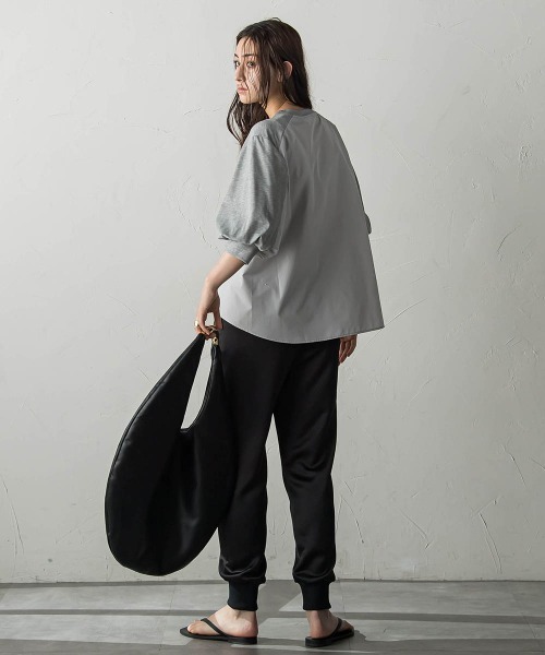 【セール】異素材コンビネーションプルオーバー（Tシャツ/カットソー）｜MAYSON GREY（メイソングレイ）