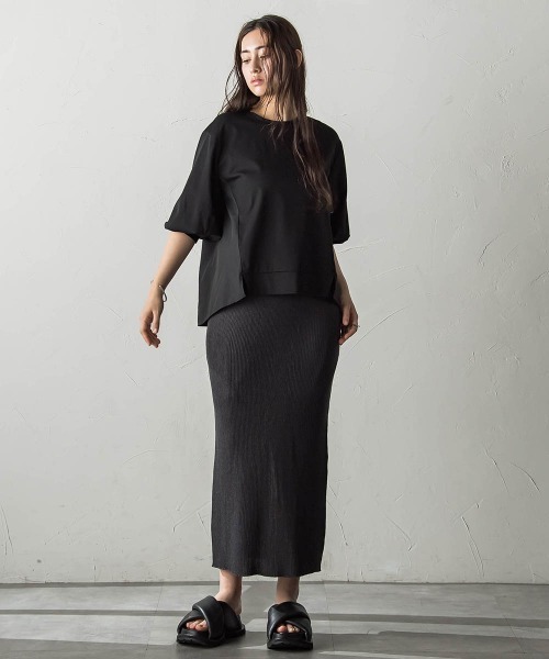 【セール】異素材コンビネーションプルオーバー（Tシャツ/カットソー）｜MAYSON GREY（メイソングレイ）