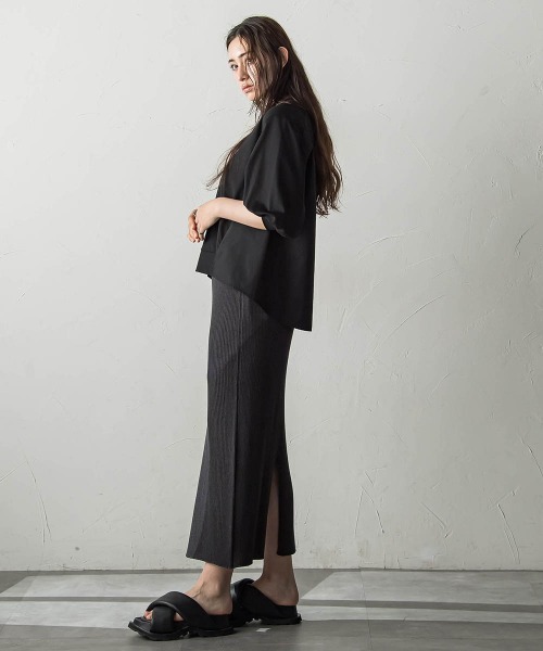 【セール】異素材コンビネーションプルオーバー（Tシャツ/カットソー）｜MAYSON GREY（メイソングレイ）