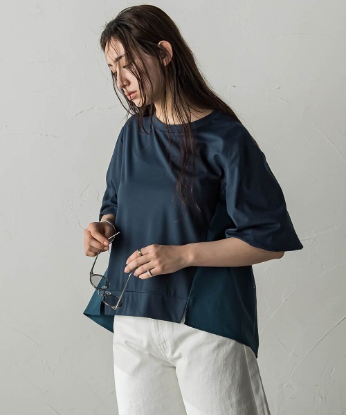 【セール】異素材コンビネーションプルオーバー（Tシャツ/カットソー）｜MAYSON GREY（メイソングレイ）