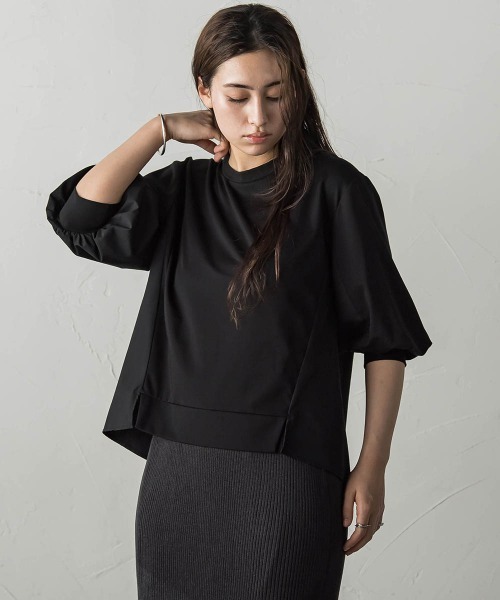 【セール】異素材コンビネーションプルオーバー（Tシャツ/カットソー）｜MAYSON GREY（メイソングレイ）