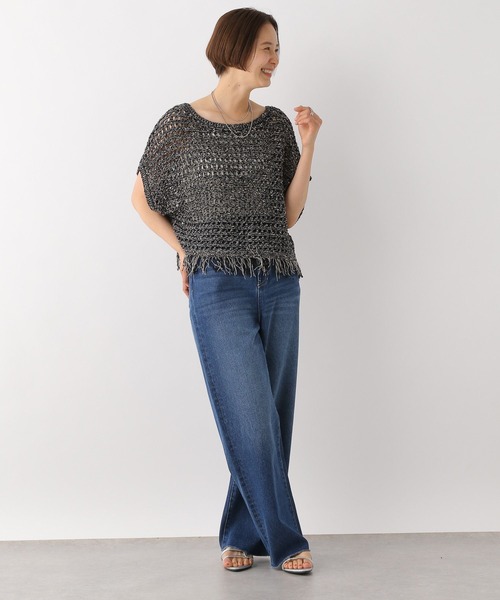 LEPSIM（レプシィム）の「3ゲージフリンジメッシュプルオーバー　112791（ニット/セーター・レディース・アイボリー/ブラック・FREE）」の14枚目の写真