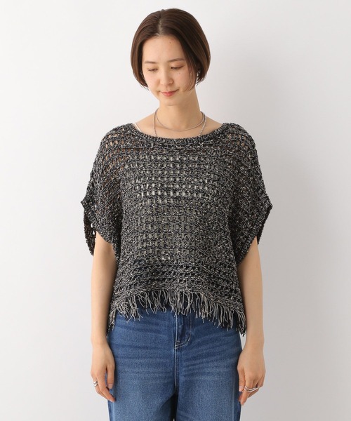 LEPSIM（レプシィム）の「3ゲージフリンジメッシュプルオーバー　112791（ニット/セーター・レディース・アイボリー/ブラック・FREE）」の15枚目の写真