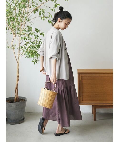 CRAFT STANDARD BOUTIQUE（クラフトスタンダードブティック）の「UVカット/接触冷感/洗える/Vネックニットカーディガン（カーディガン/ボレロ・レディース・ブラック/アイボリー/グレイッシュベージュ/レッド・FREE）」の13枚目の写真