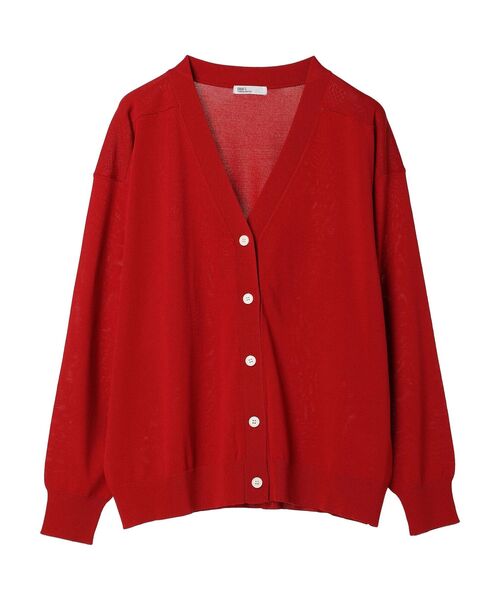 CRAFT STANDARD BOUTIQUE（クラフトスタンダードブティック）の「UVカット/接触冷感/洗える/Vネックニットカーディガン（カーディガン/ボレロ・レディース・ブラック/アイボリー/グレイッシュベージュ/レッド・FREE）」の21枚目の写真