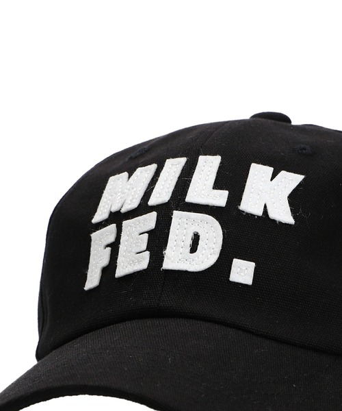 MILKFED.（ミルクフェド）の「FELT PATCH LOGO CAP（キャップ・レディース・ブルー/ブラック/ベージュ・ONE SIZE）」の8枚目の写真