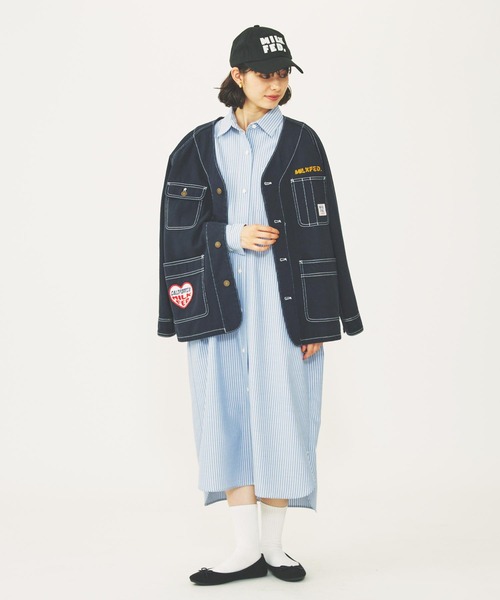 MILKFED.（ミルクフェド）の「FELT PATCH LOGO CAP（キャップ・レディース・ブルー/ブラック/ベージュ・ONE SIZE）」の13枚目の写真