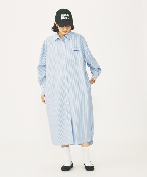 MILKFED.（ミルクフェド）の「FELT PATCH LOGO CAP（キャップ・レディース・ブルー/ブラック/ベージュ・ONE SIZE）」の18枚目の写真