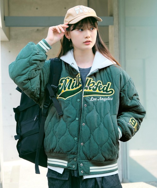 MILKFED.（ミルクフェド）の「FELT PATCH LOGO CAP（キャップ・レディース・ブルー/ブラック/ベージュ・ONE SIZE）」の22枚目の写真