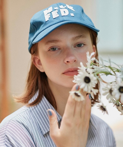 MILKFED.（ミルクフェド）の「FELT PATCH LOGO CAP（キャップ・レディース・ブルー/ブラック/ベージュ・ONE SIZE）」の20枚目の写真