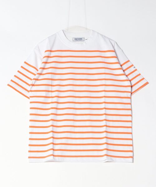 MONT KEMMEL（モンケメル）の「MONT KEMMEL YARN DYED 30/2 PLATING JERSRY BASQUE CREW TEE（Tシャツ/カットソー・メンズ・ブルー/ホワイト/ブラック/ターコイズブルー/オレンジ・42/40/38/36）」の5枚目の写真