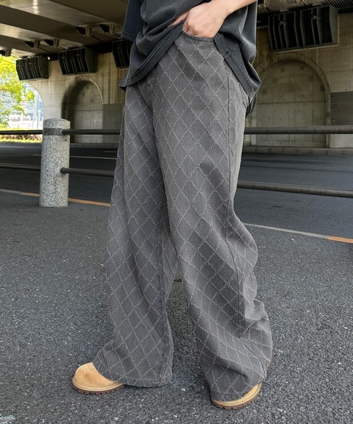 セール】ダイヤブラストフリンジデニム（デニムパンツ