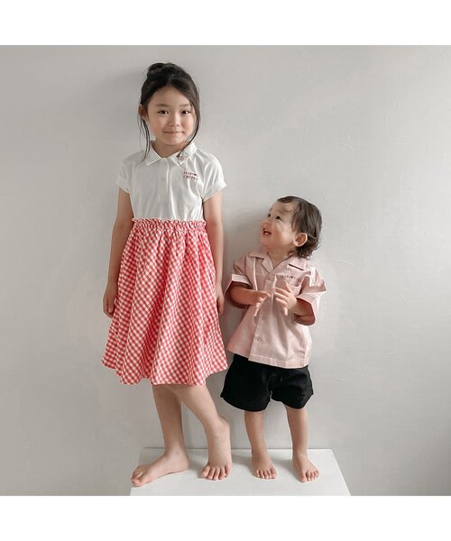 apres les cours（アプレレクール）の「【水陸両用・撥水加工】無地・総柄ハーフパンツ/7days Style pants（その他パンツ・キッズ・ブラック/サックスブルー/イエロー/レインボー/レッド・80/110/100/90/130/120）」の8枚目の写真