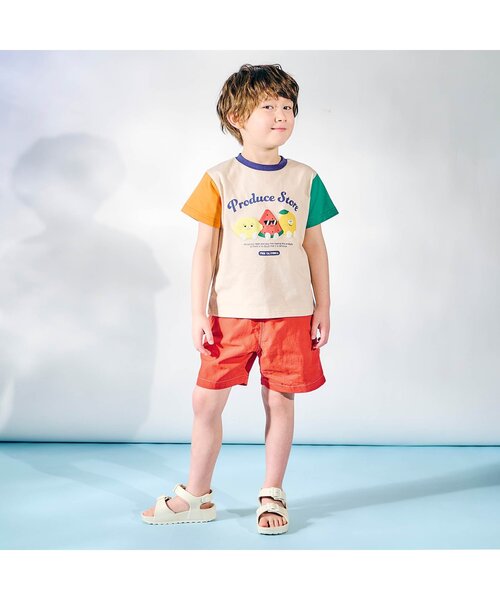 apres les cours（アプレレクール）の「【水陸両用・撥水加工】無地・総柄ハーフパンツ/7days Style pants（その他パンツ・キッズ・ブラック/サックスブルー/イエロー/レインボー/レッド・80/110/100/90/130/120）」の7枚目の写真