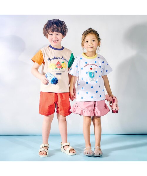 apres les cours（アプレレクール）の「【水陸両用・撥水加工】無地・総柄ハーフパンツ/7days Style pants（その他パンツ・キッズ・ブラック/サックスブルー/イエロー/レインボー/レッド・80/110/100/90/130/120）」の15枚目の写真