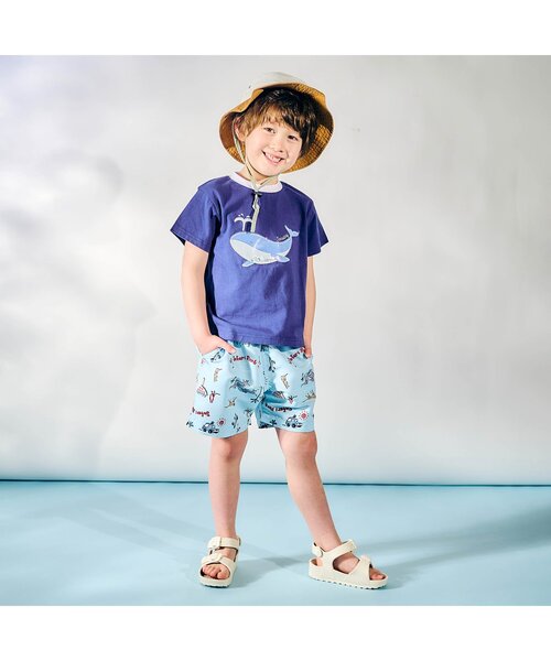 apres les cours（アプレレクール）の「【水陸両用・撥水加工】無地・総柄ハーフパンツ/7days Style pants（その他パンツ・キッズ・ブラック/サックスブルー/イエロー/レインボー/レッド・80/110/100/90/130/120）」の19枚目の写真