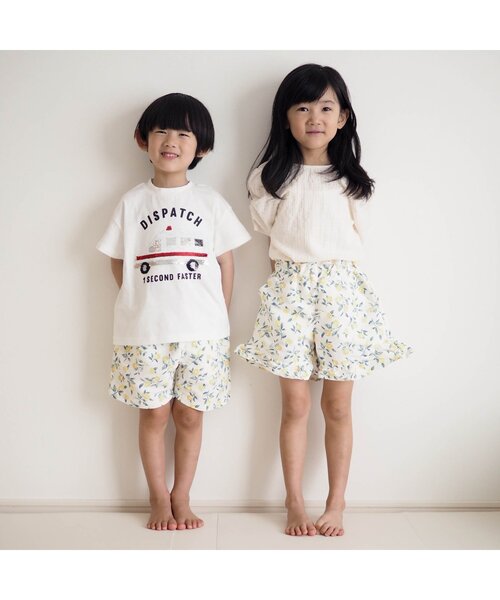 apres les cours（アプレレクール）の「【水陸両用・撥水加工】無地・総柄ハーフパンツ/7days Style pants（その他パンツ・キッズ・ブラック/サックスブルー/イエロー/レインボー/レッド・80/110/100/90/130/120）」の22枚目の写真