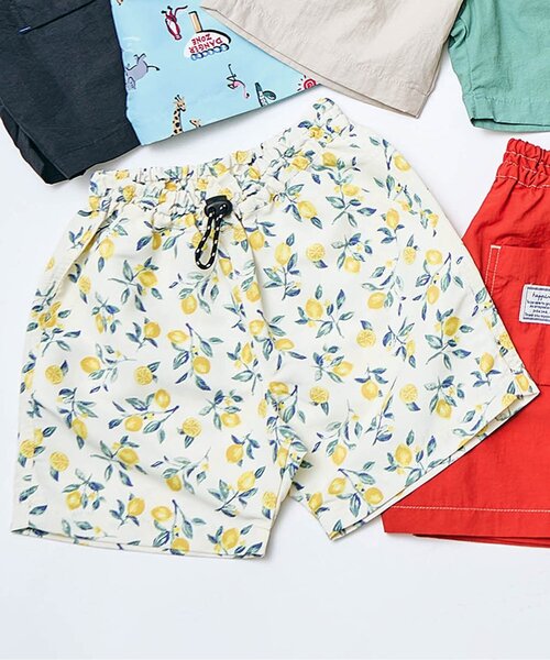 apres les cours（アプレレクール）の「【水陸両用・撥水加工】無地・総柄ハーフパンツ/7days Style pants（その他パンツ・キッズ・ブラック/サックスブルー/イエロー/レインボー/レッド・80/110/100/90/130/120）」の6枚目の写真