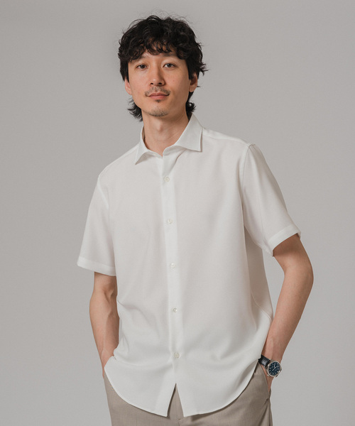 EDIFICE(エディフィス)の「RIRANCHA 半袖 イングリッシュスプレッドカラーシャツ(シャツ/ブラウス・メンズ・ホワイト/ネイビー/ブルー/ベージュ系その他・SMALL/MEDIUM/LARGE)」の8枚目の写真