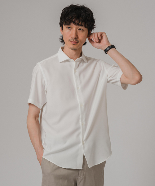 EDIFICE(エディフィス)の「RIRANCHA 半袖 イングリッシュスプレッドカラーシャツ(シャツ/ブラウス・メンズ・ホワイト/ネイビー/ブルー/ベージュ系その他・SMALL/MEDIUM/LARGE)」の10枚目の写真
