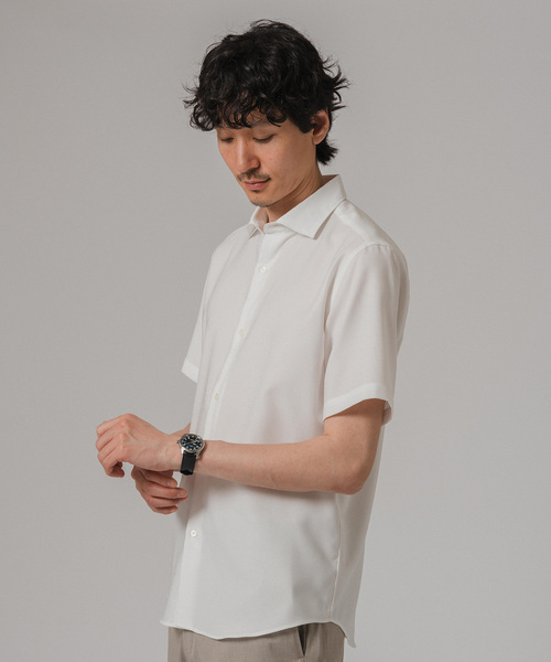 EDIFICE(エディフィス)の「RIRANCHA 半袖 イングリッシュスプレッドカラーシャツ(シャツ/ブラウス・メンズ・ホワイト/ネイビー/ブルー/ベージュ系その他・SMALL/MEDIUM/LARGE)」の12枚目の写真