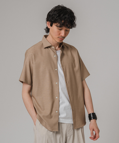 EDIFICE(エディフィス)の「RIRANCHA 半袖 イングリッシュスプレッドカラーシャツ(シャツ/ブラウス・メンズ・ホワイト/ネイビー/ブルー/ベージュ系その他・SMALL/MEDIUM/LARGE)」の21枚目の写真