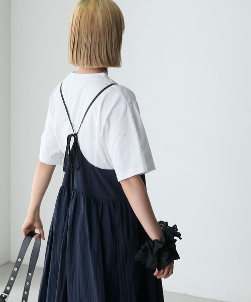 forksy.(フォルクシー)の「【forksy.】ビジュークロップドTシャツ(Tシャツ/カットソー・レディース・ブラック/ホワイト/ライトブルー・FREE)」の9枚目の写真