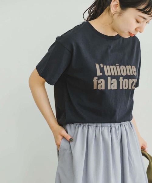ITEMS URBANRESEARCH（アイテムズ アーバンリサーチ）の「ロゴハンソデTシャツ（Tシャツ/カットソー・レディース・ブルー系その他/ホワイト系その他/ライトカーキ/ホワイト・FREE）」の19枚目の写真